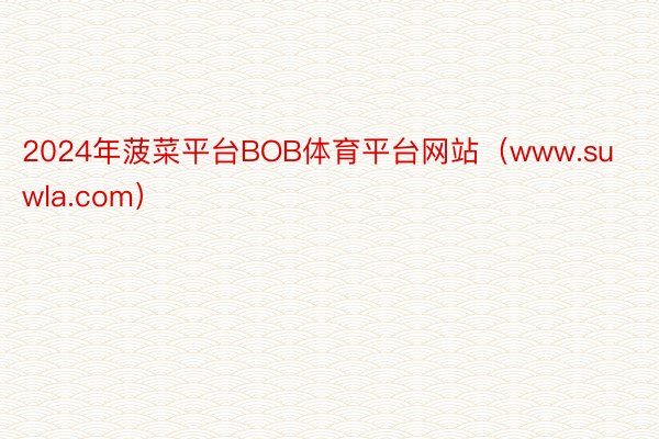 2024年菠菜平台BOB体育平台网站（www.suwla.com）